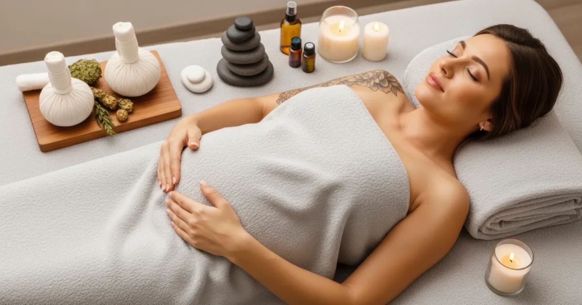 A Female receiving Prenatal Spa Treatments for Relaxation at Sego Lily Spa in Midvale, Bountiful and Layton, Utah